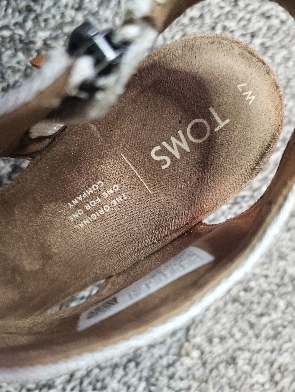 TOMS Women's Majorca Cutout Heeled Sandals sz 7 - Picture 6 of 6
